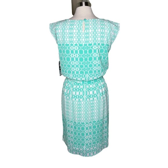 GNW M belted printed dress green white - Picture 3 of 7